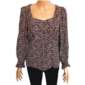 Loft Floral Print Blouse Womens